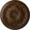 Ekena Millwork Damon Ceiling Medallion (Fits Canopies up to 3 3/8"), Hnd-Painted Root Beer Crackle, 20"OD x 1 1/2"P CM20DARBC - alternate 1